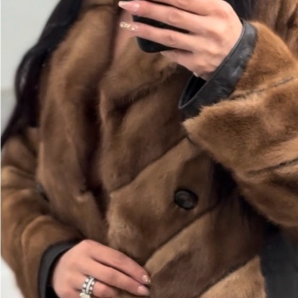 Hudson's Bay Company Jackets & Blazers - Vintage Elegant Mink Lambskin Leather Coat